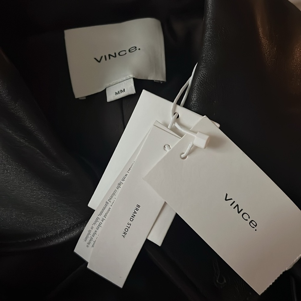 Vince 100% Lamb Leather Safari Jacket in Brown, Size M New w/Tag Retail $1495 - Picture 15 of 16